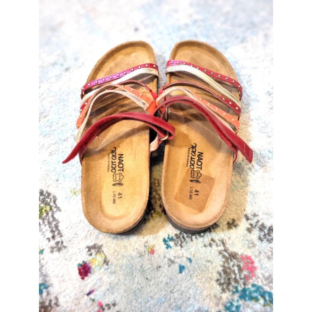 Naot Prescott Leather Studded Southwestern Strappy Sandals US 10